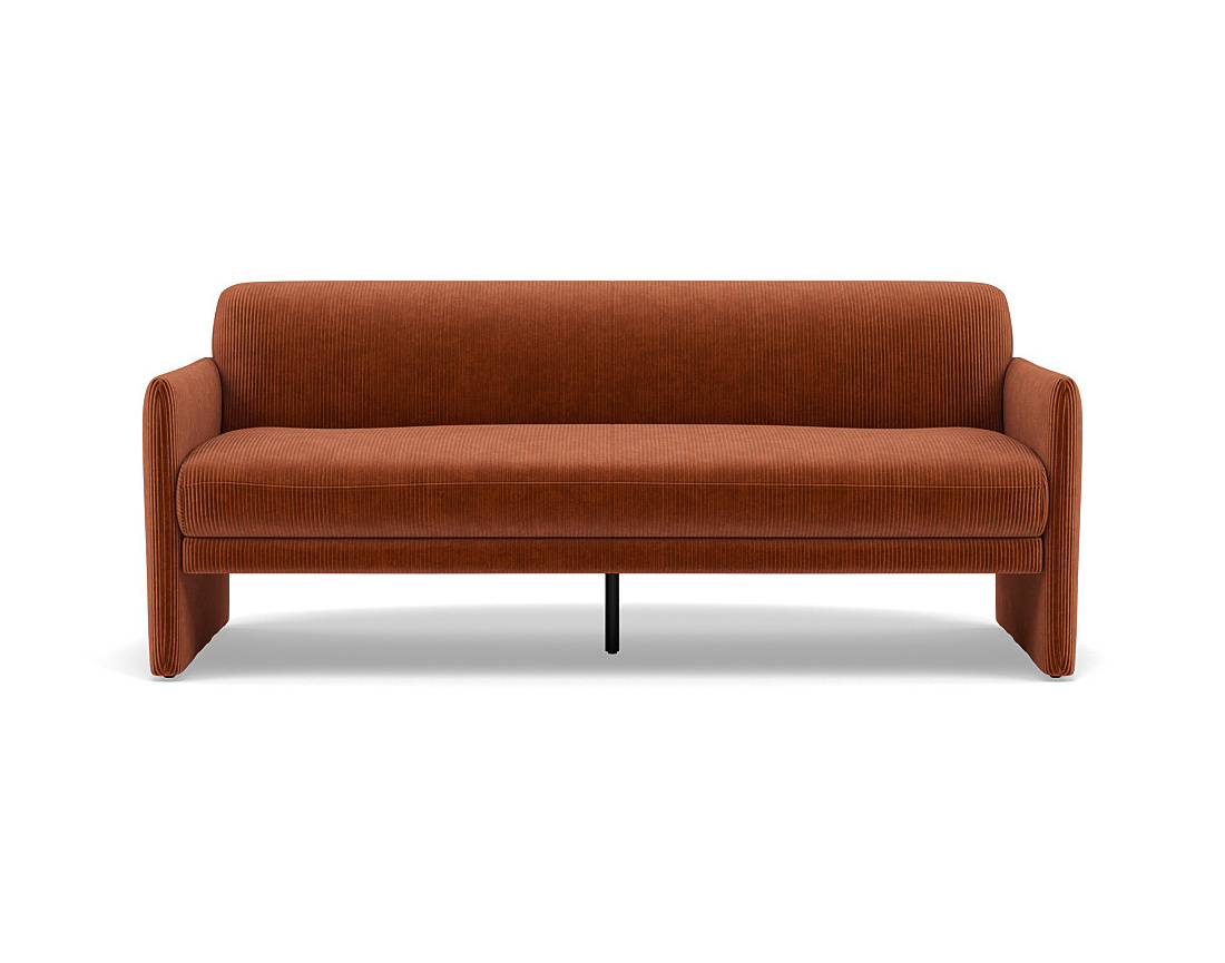 Canapé convertible clic-clac 3 places en velours côtelé Mathis