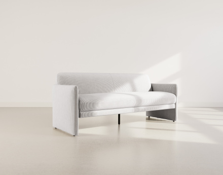 Canapé convertible clic-clac 3 places en velours côtelé Mathis