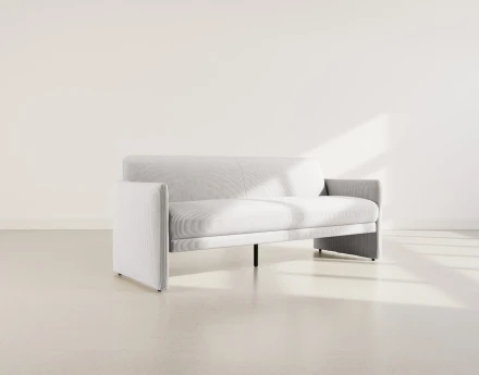 Canapé convertible clic-clac 3 places en velours côtelé Mathis