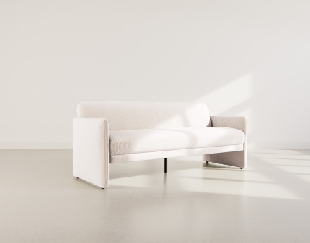 Canapé convertible clic-clac 3 places en velours côtelé Mathis