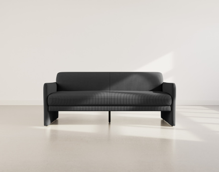 Canapé convertible clic-clac 3 places en velours côtelé Mathis