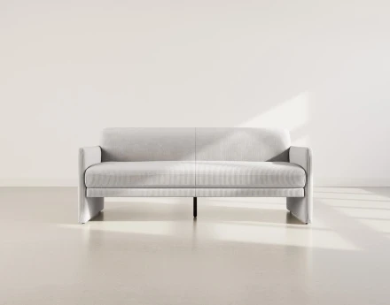 Canapé convertible clic-clac 3 places en velours côtelé Mathis