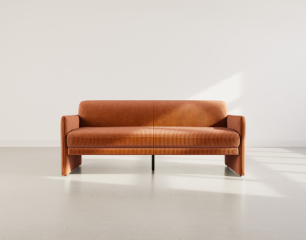 Canapé convertible clic-clac 3 places en velours côtelé Mathis