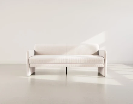 Canapé convertible clic-clac 3 places en velours côtelé Mathis