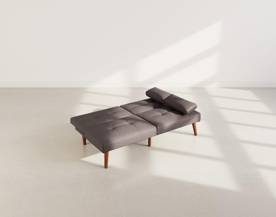 Canapé convertible clic-clac 2 places en simili Philae