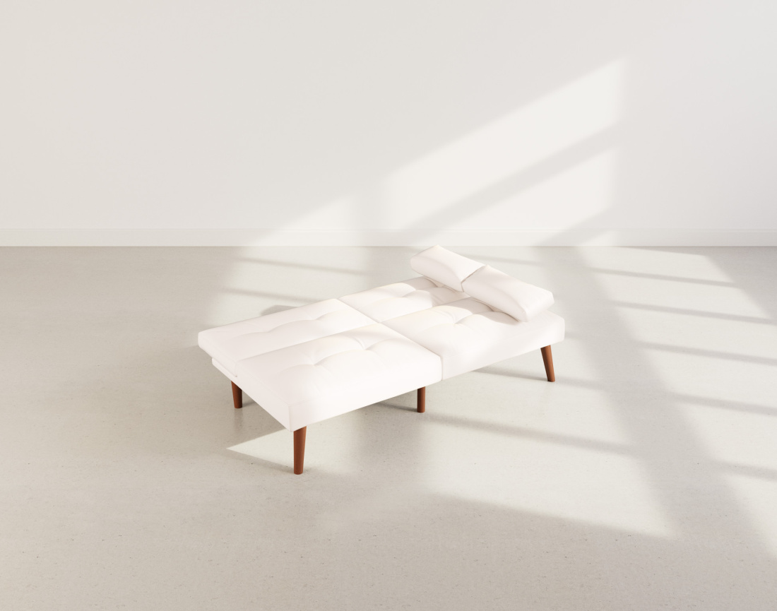 Canapé convertible clic-clac 2 places en simili Philae