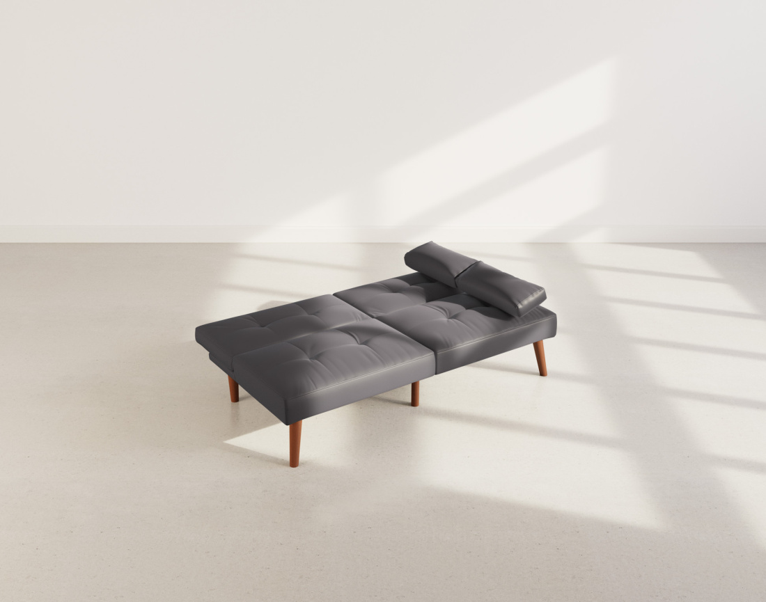 Canapé convertible clic-clac 2 places en simili Philae