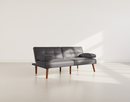 Canapé convertible clic-clac 2 places en simili Philae