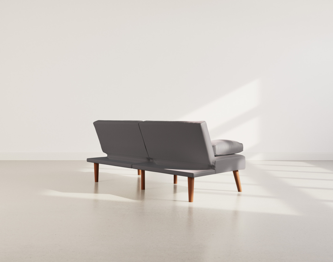 Canapé convertible clic-clac 2 places en simili Philae