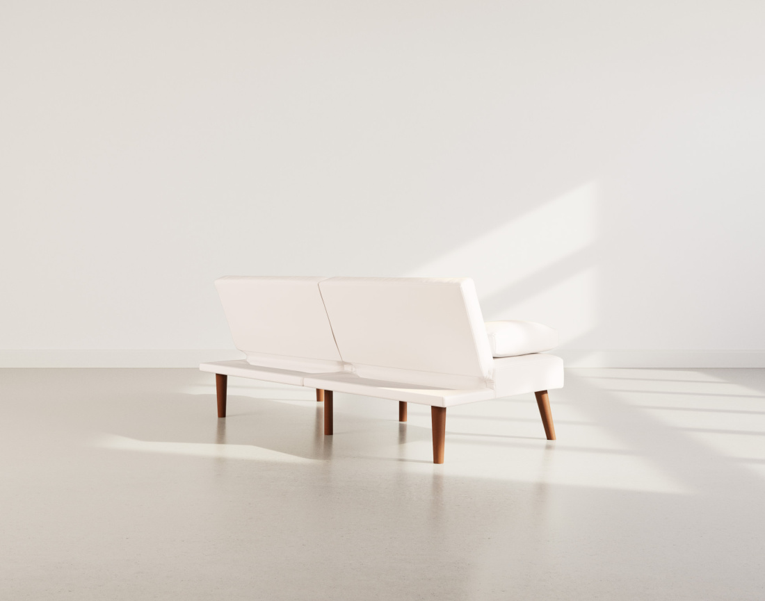 Canapé convertible clic-clac 2 places en simili Philae