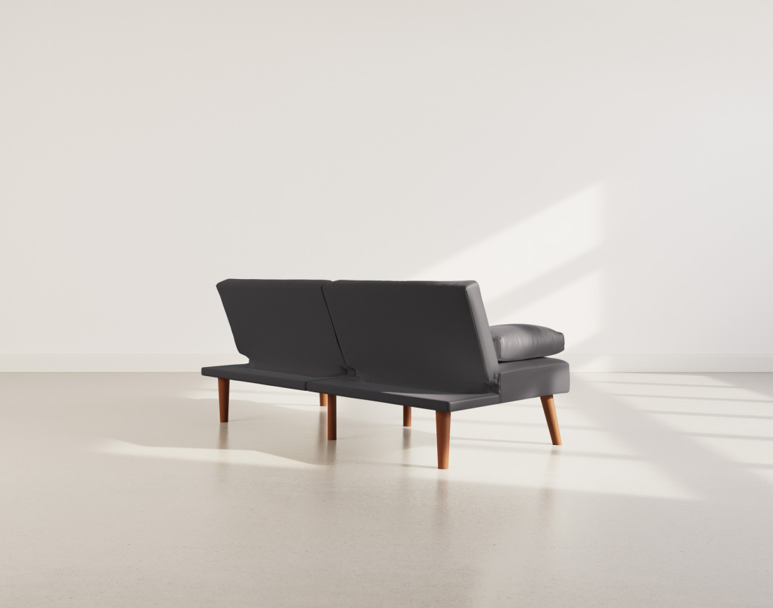 Canapé convertible clic-clac 2 places en simili Philae