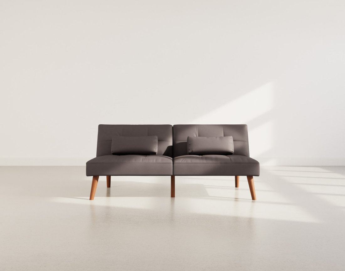 Canapé convertible clic-clac 2 places en simili Philae