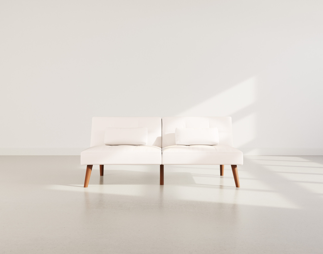 Canapé convertible clic-clac 2 places en simili Philae