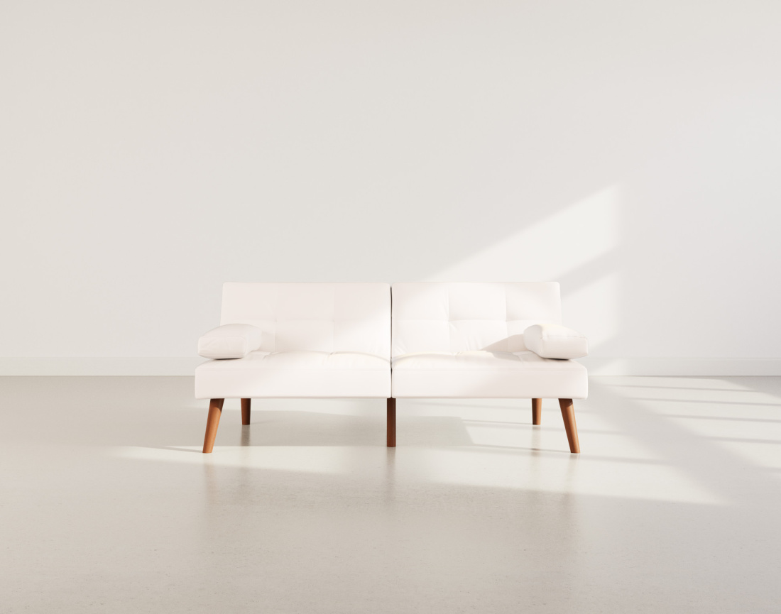 Canapé convertible clic-clac 2 places en simili Philae