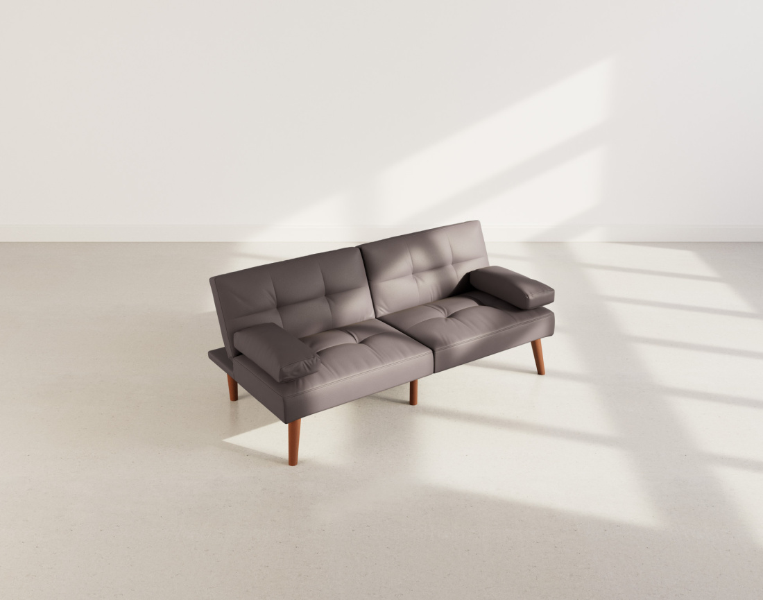 Canapé convertible clic-clac 2 places en simili Philae