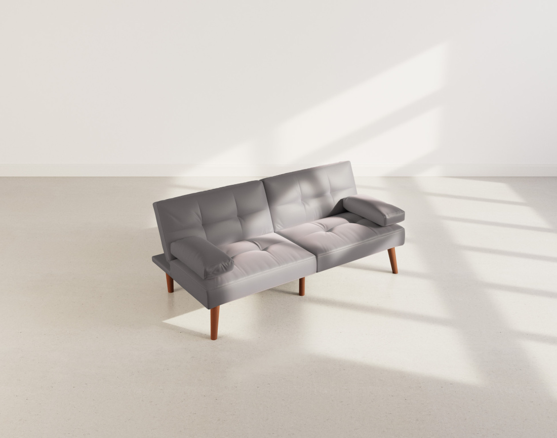 Canapé convertible clic-clac 2 places en simili Philae