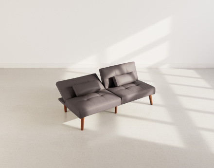 Canapé convertible clic-clac 2 places en simili Philae