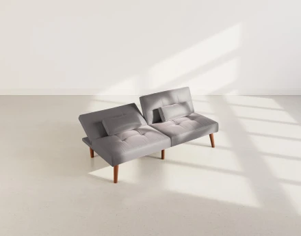 Canapé convertible clic-clac 2 places en simili Philae