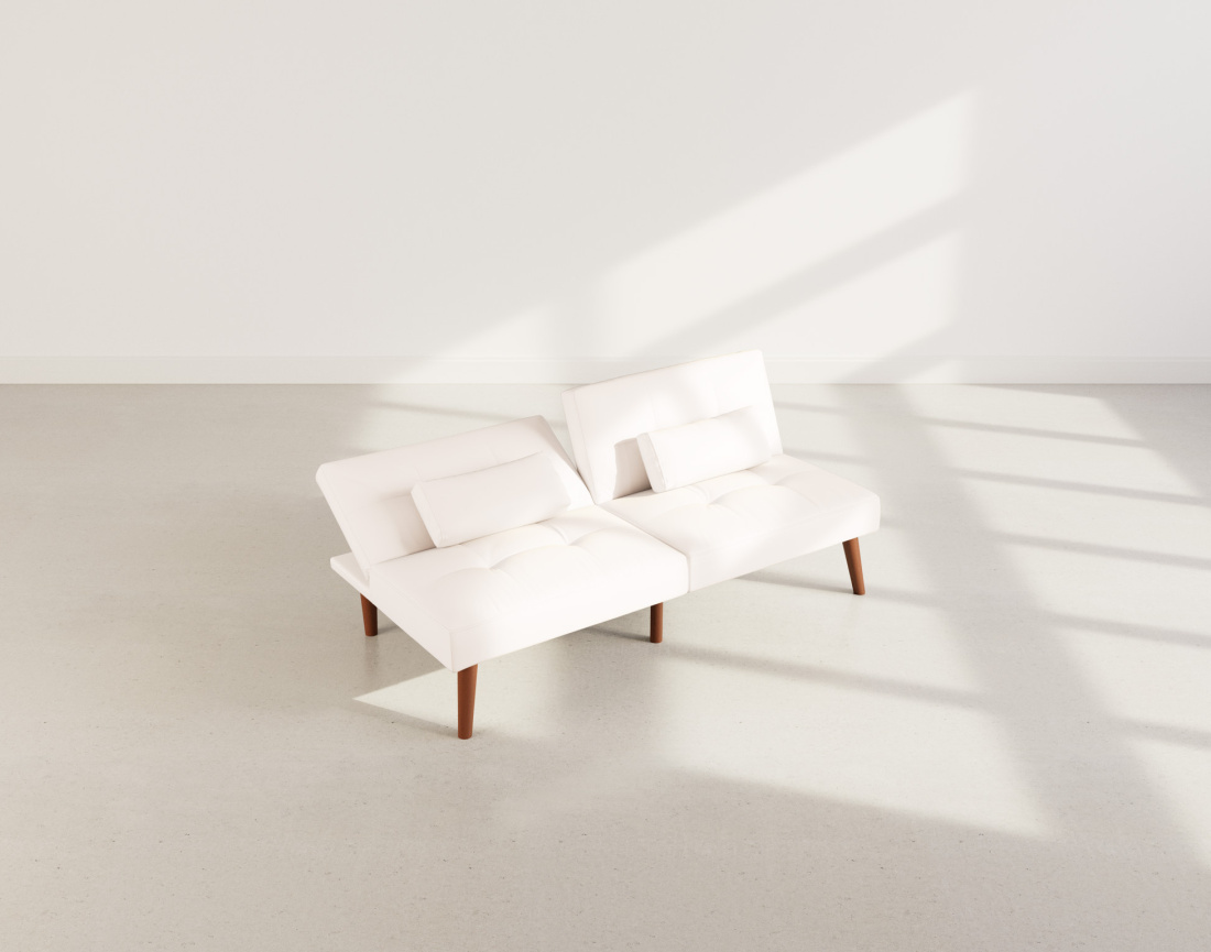 Canapé convertible clic-clac 2 places en simili Philae