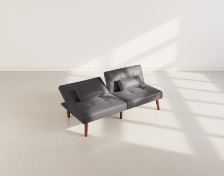 Canapé convertible clic-clac 2 places en simili Philae