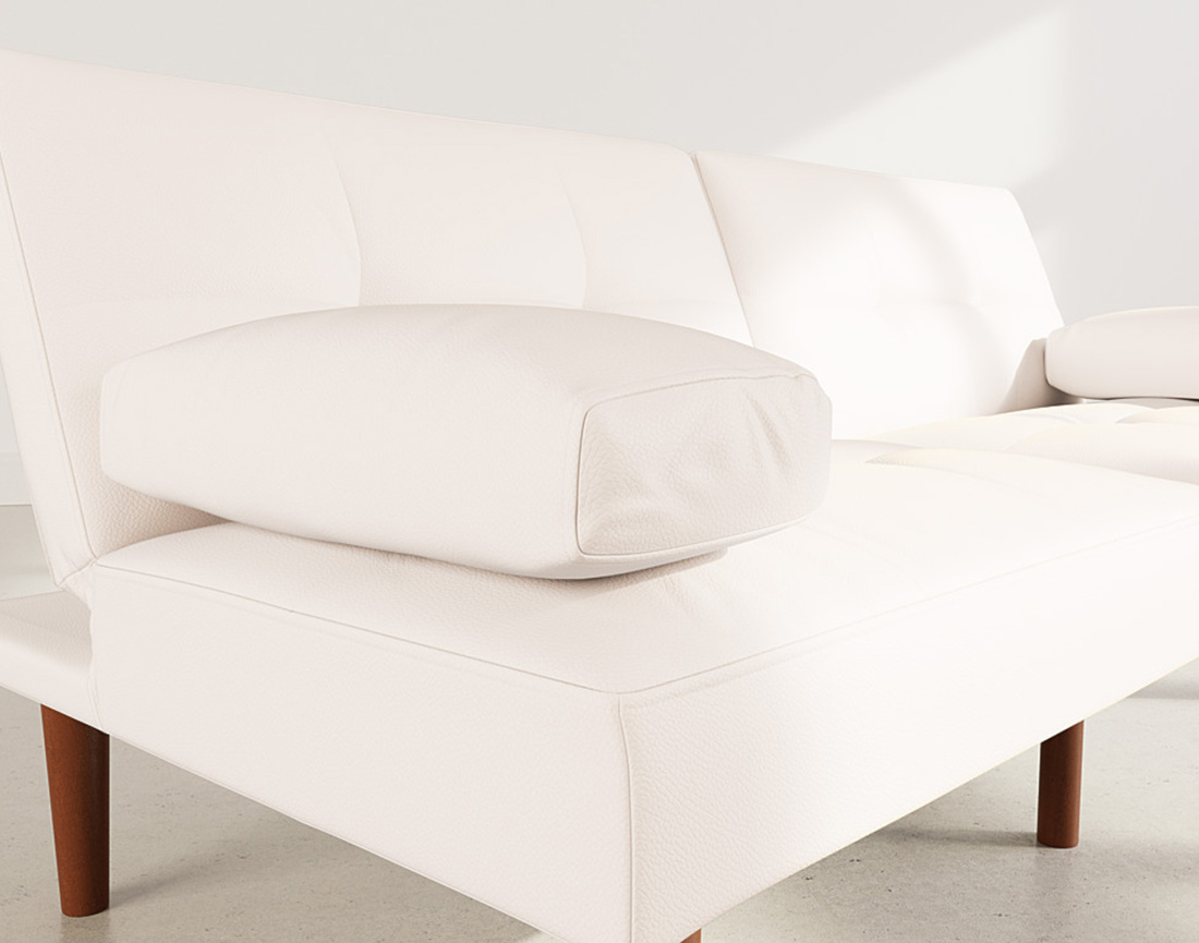 Canapé convertible clic-clac 2 places en simili Philae