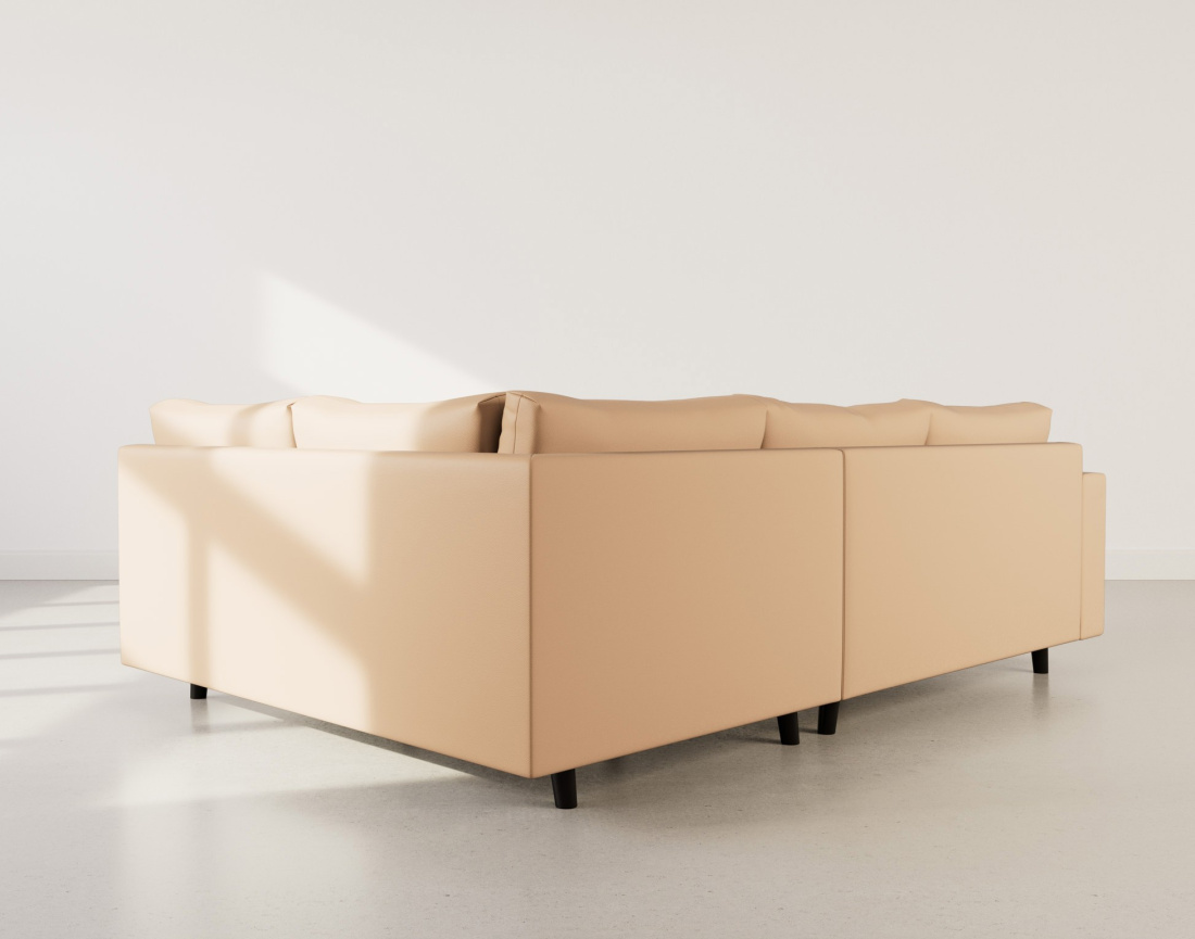 Canapé d'angle droit 4 places en simili Rune