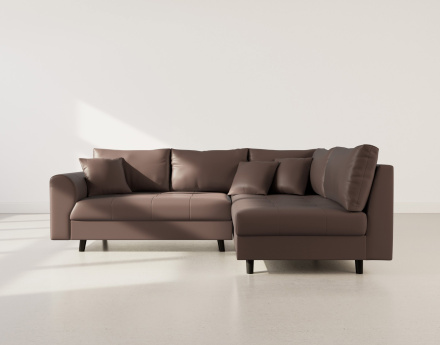 Canapé d'angle droit 4 places en simili Rune