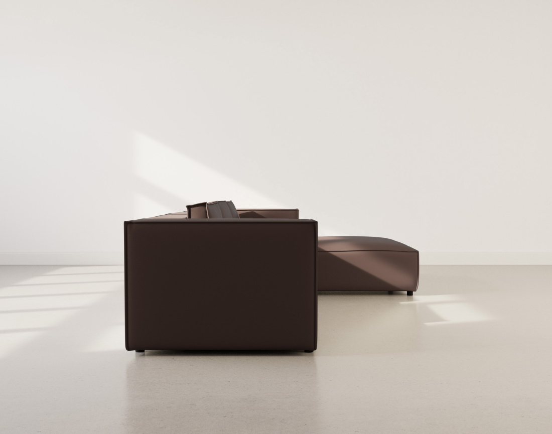 Canapé d'angle droit 4 places en simili Stella