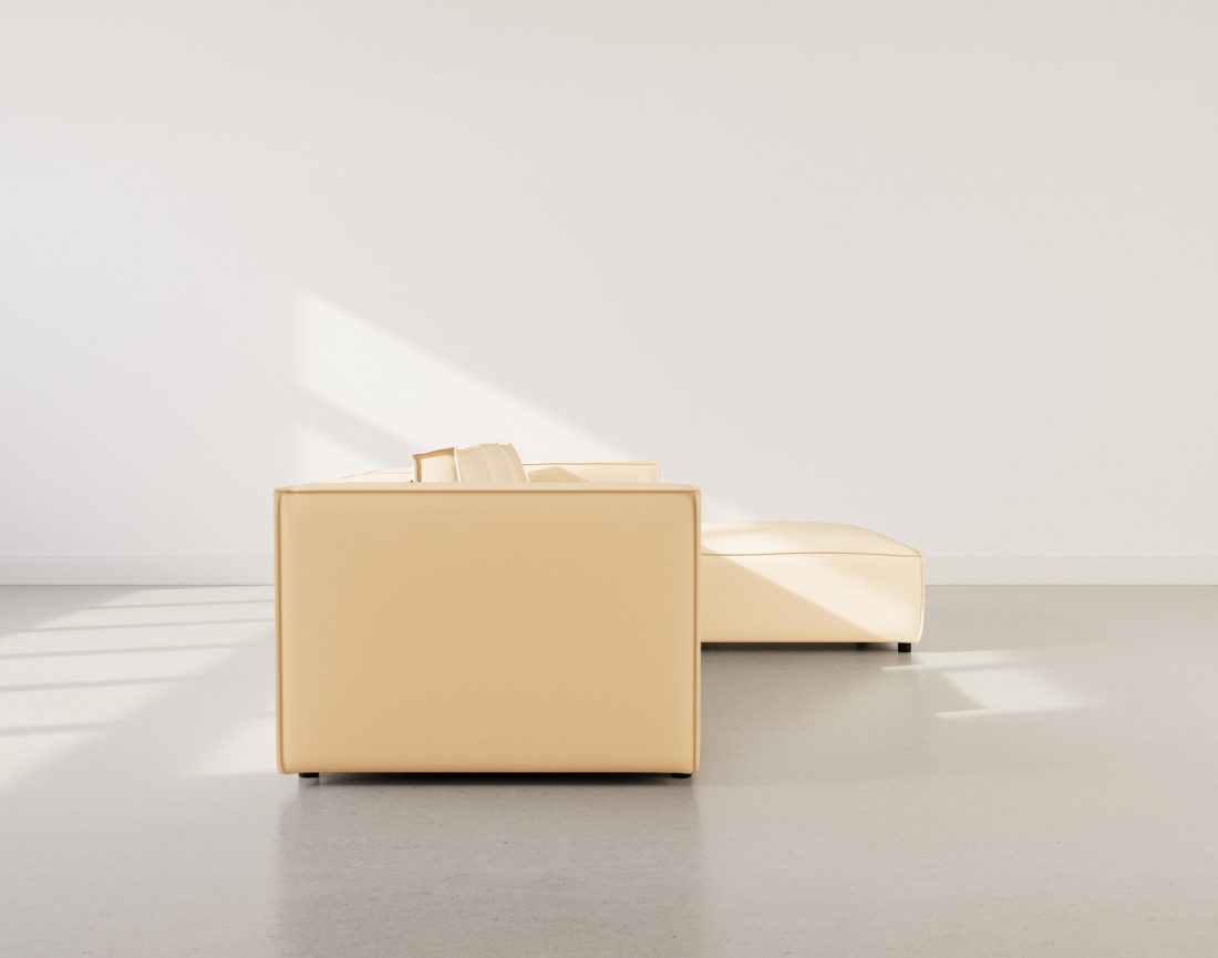 Canapé d'angle droit 4 places en simili Stella