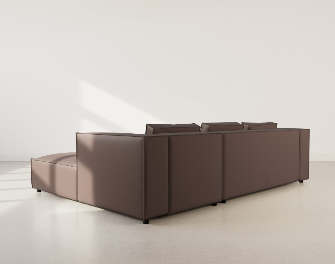 Canapé d'angle droit 4 places en simili Stella