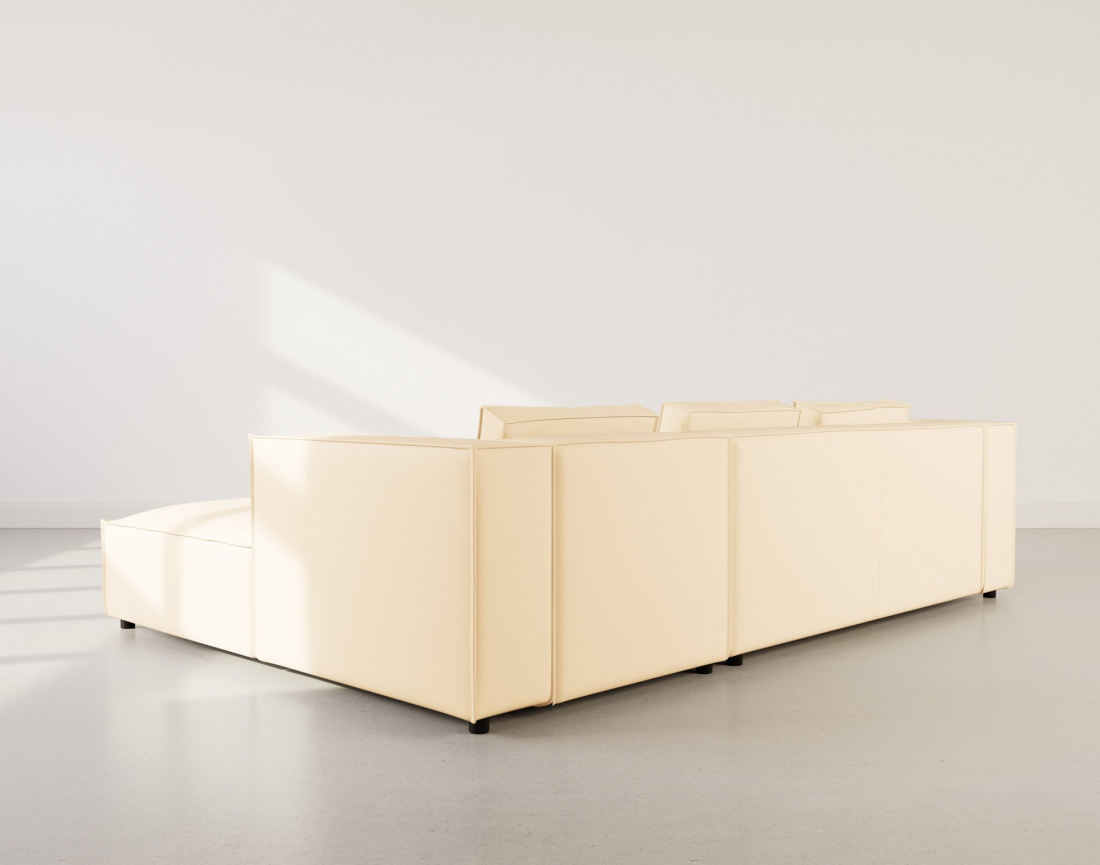 Canapé d'angle droit 4 places en simili Stella