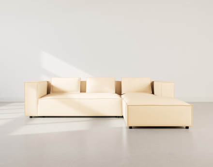 Canapé d'angle droit 4 places en simili Stella