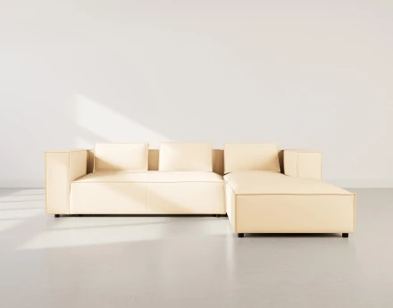 Canapé d'angle droit 4 places en simili Stella