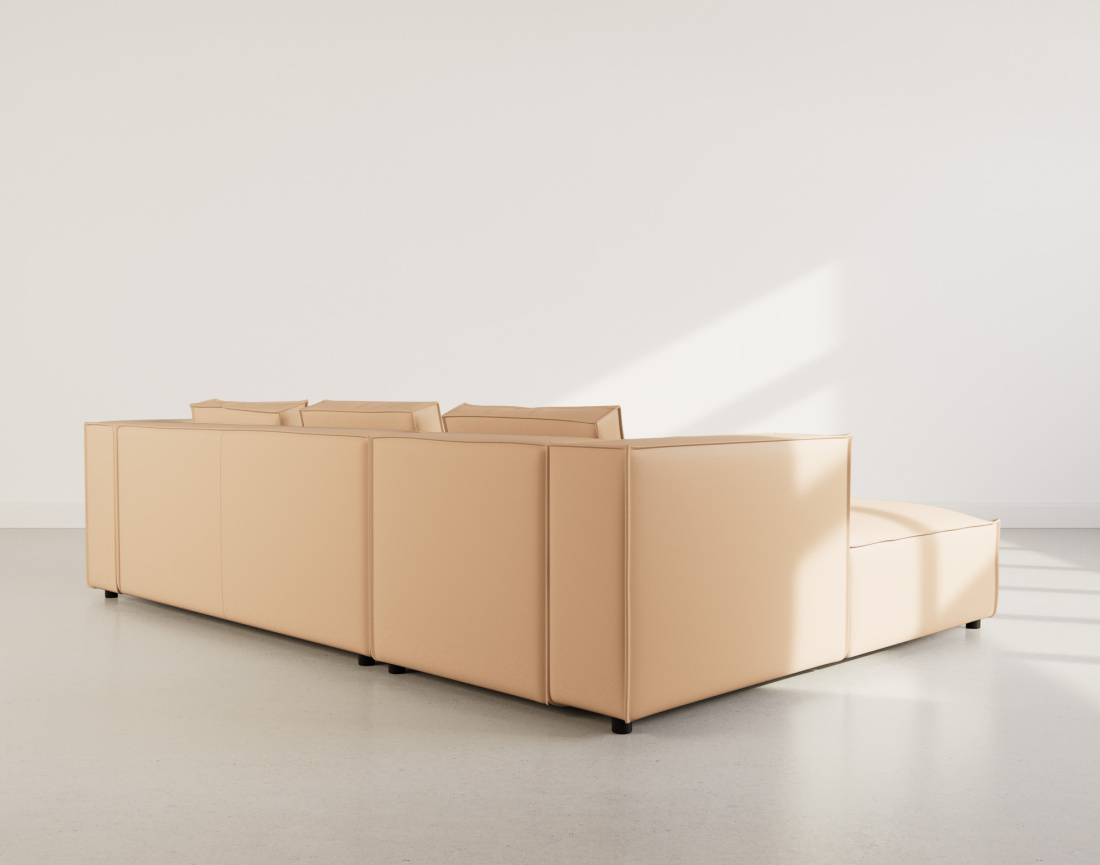 Canapé d'angle gauche 4 places en simili Stella