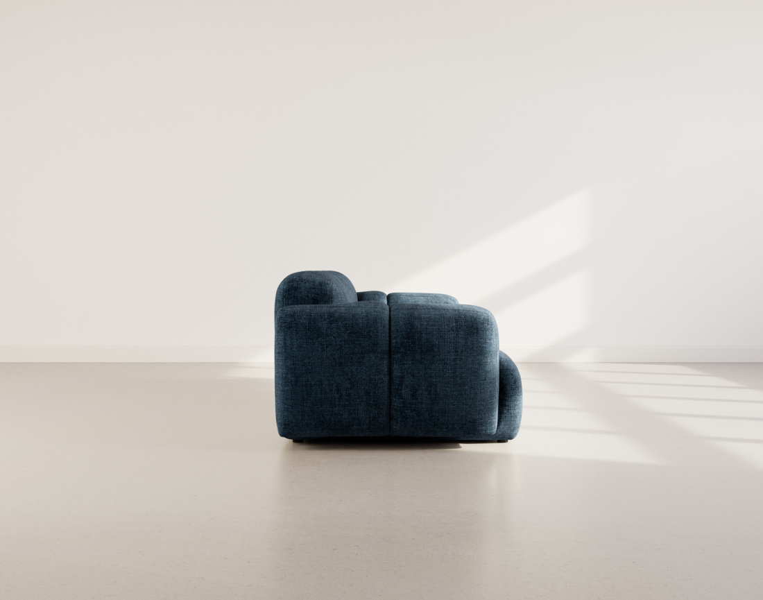 Canapé modulable 2 places en velours texturé Grace