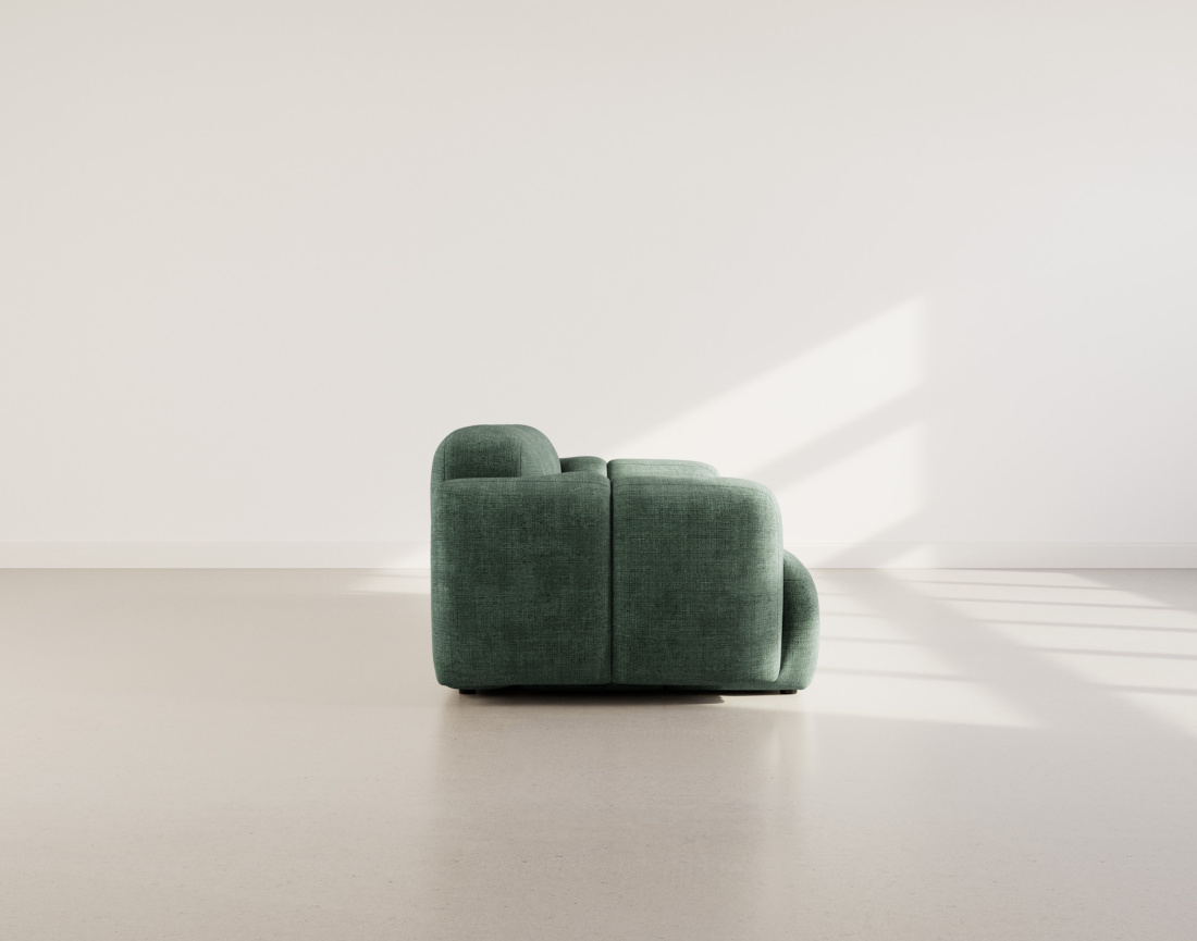 Canapé modulable 2 places en velours texturé Grace