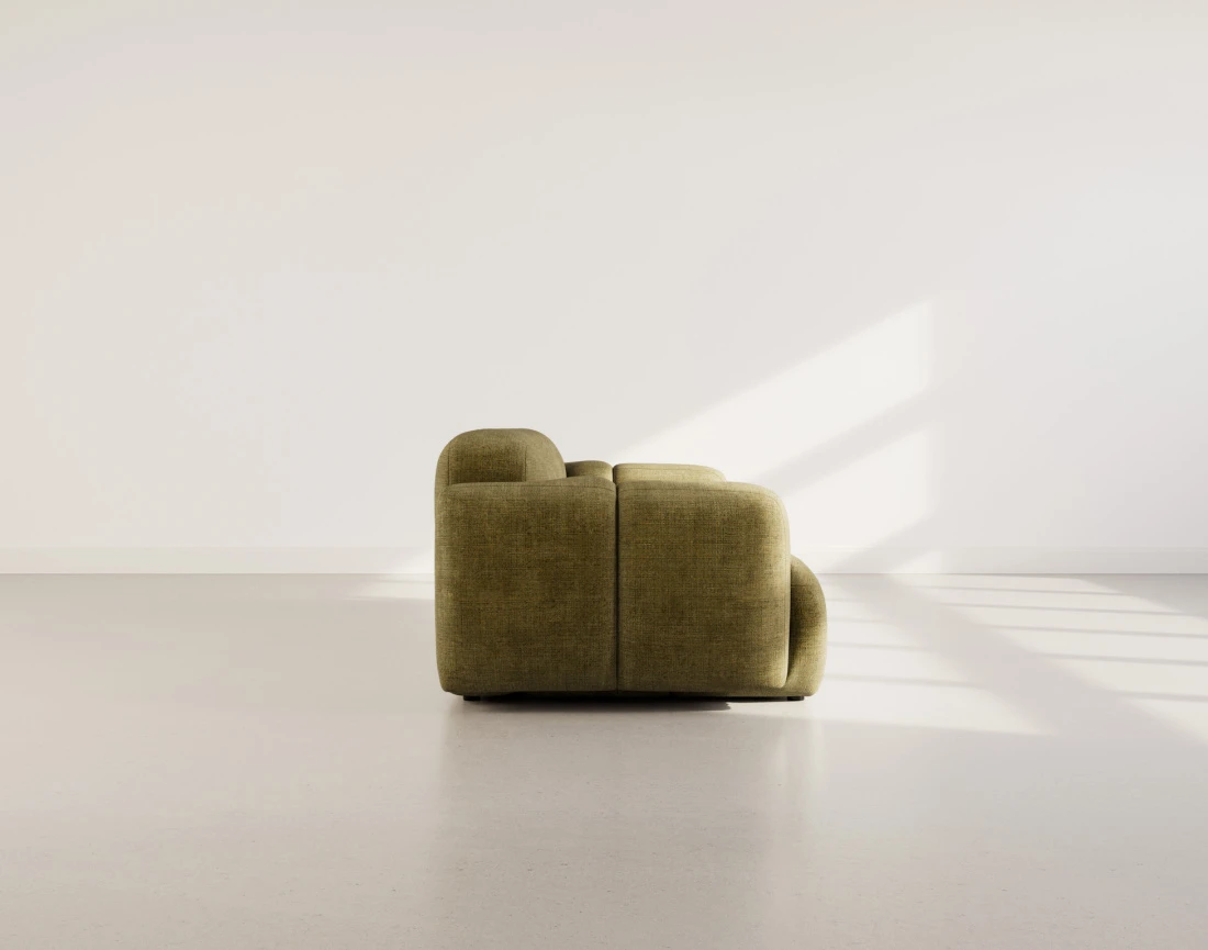 Canapé modulable 2 places en velours texturé Grace