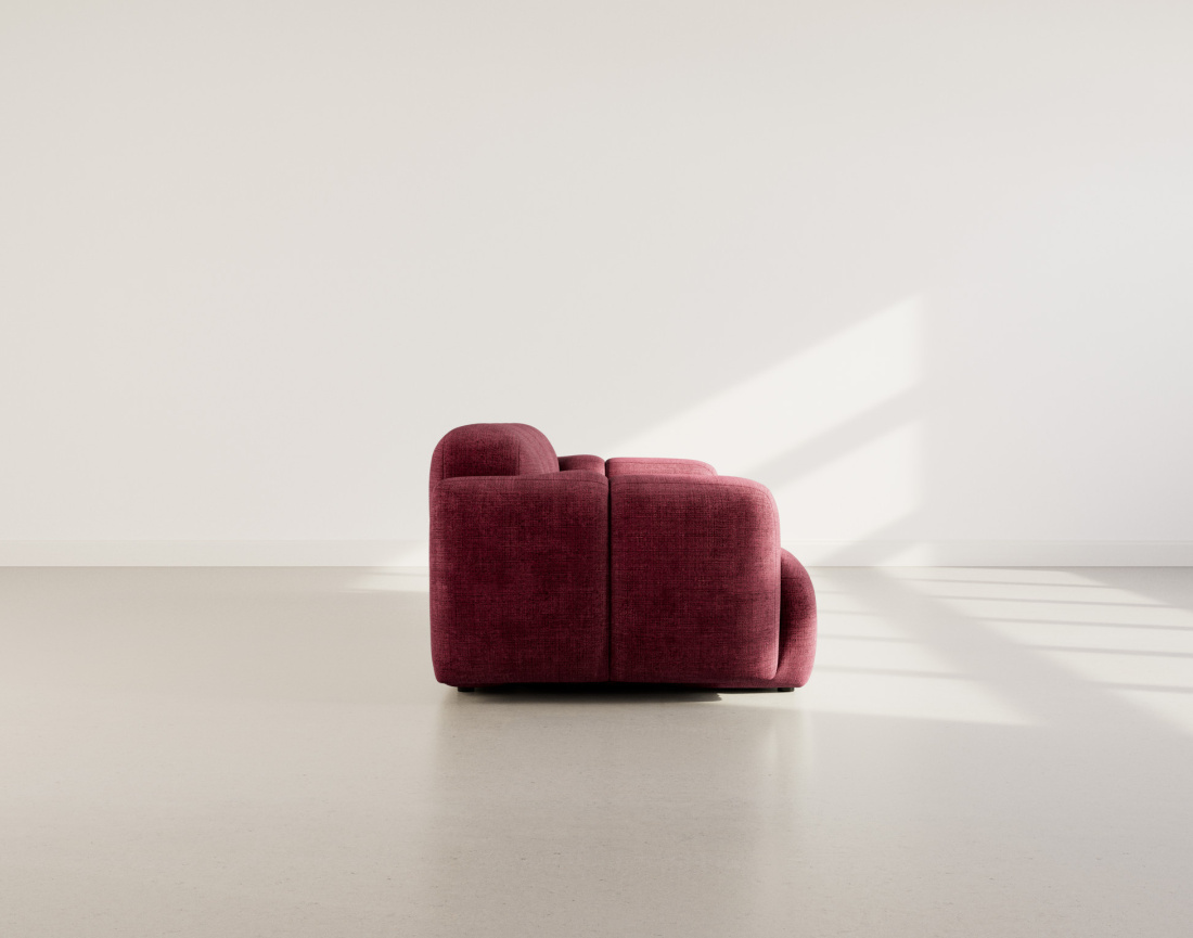 Canapé modulable 2 places en velours texturé Grace