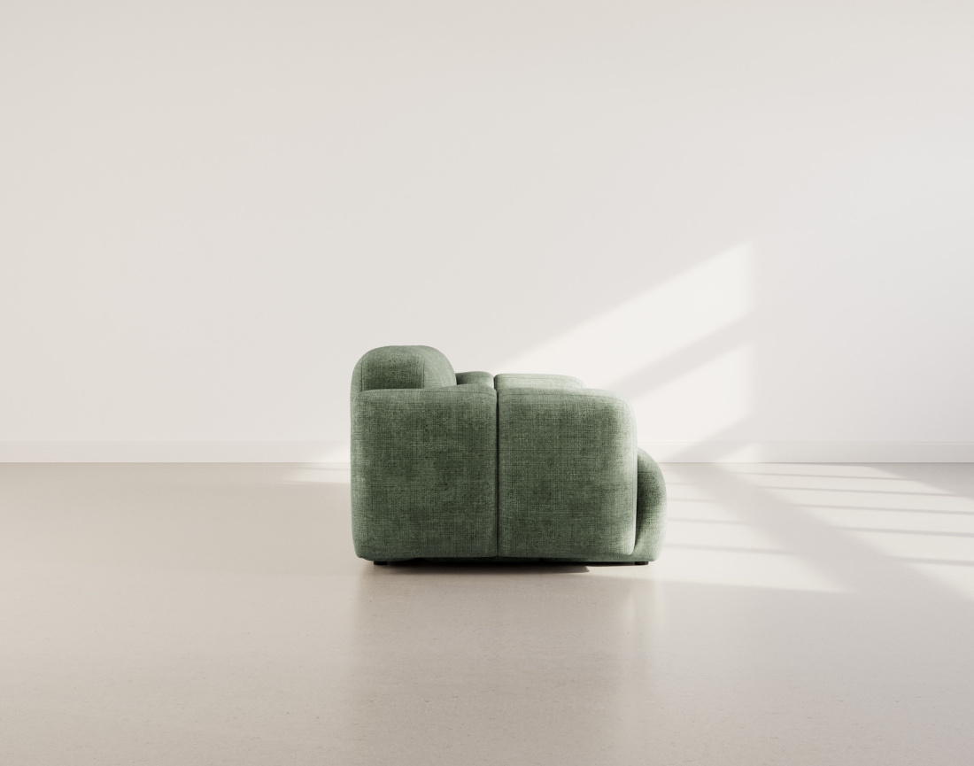 Canapé modulable 2 places en velours texturé Grace