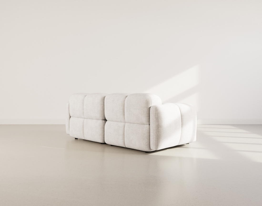 Canapé modulable 2 places en velours texturé Grace