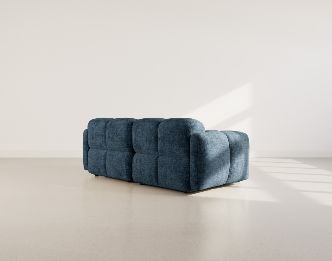 Canapé modulable 2 places en velours texturé Grace