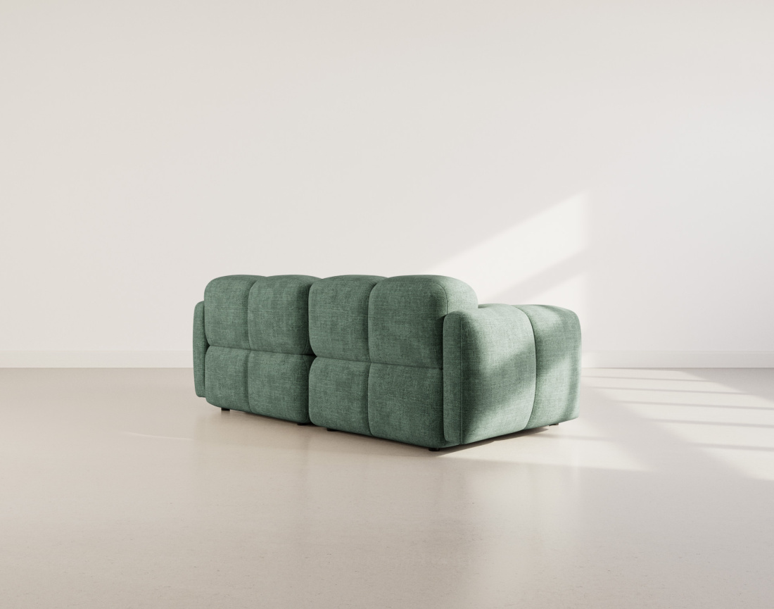 Canapé modulable 2 places en velours texturé Grace