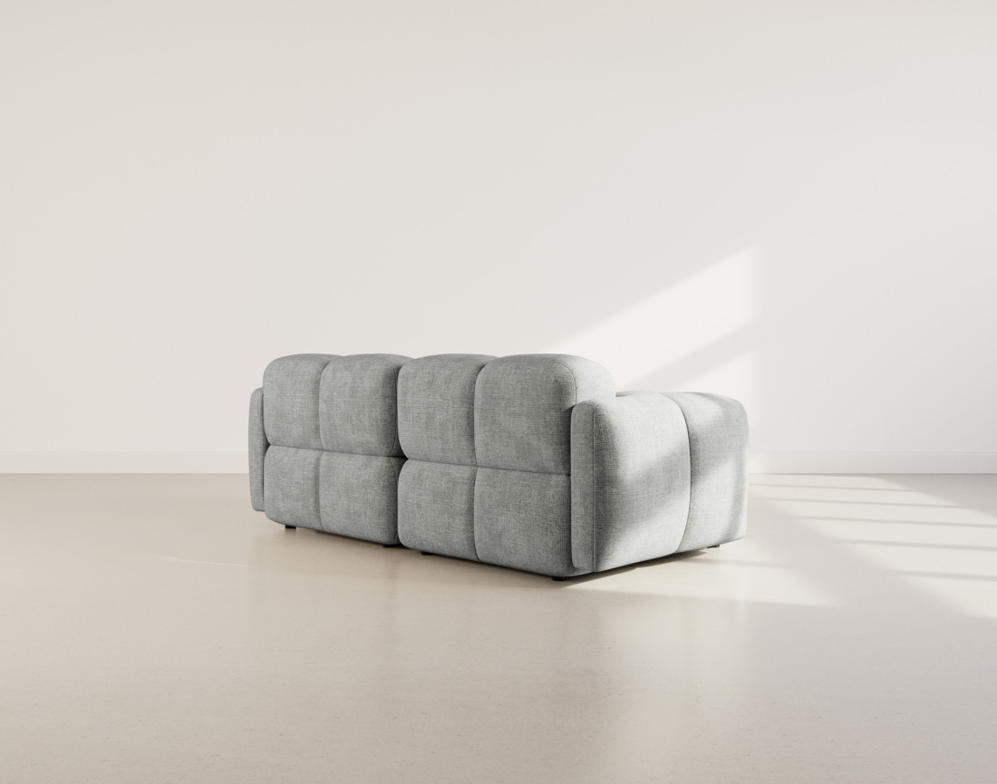 Canapé modulable 2 places en velours texturé Grace