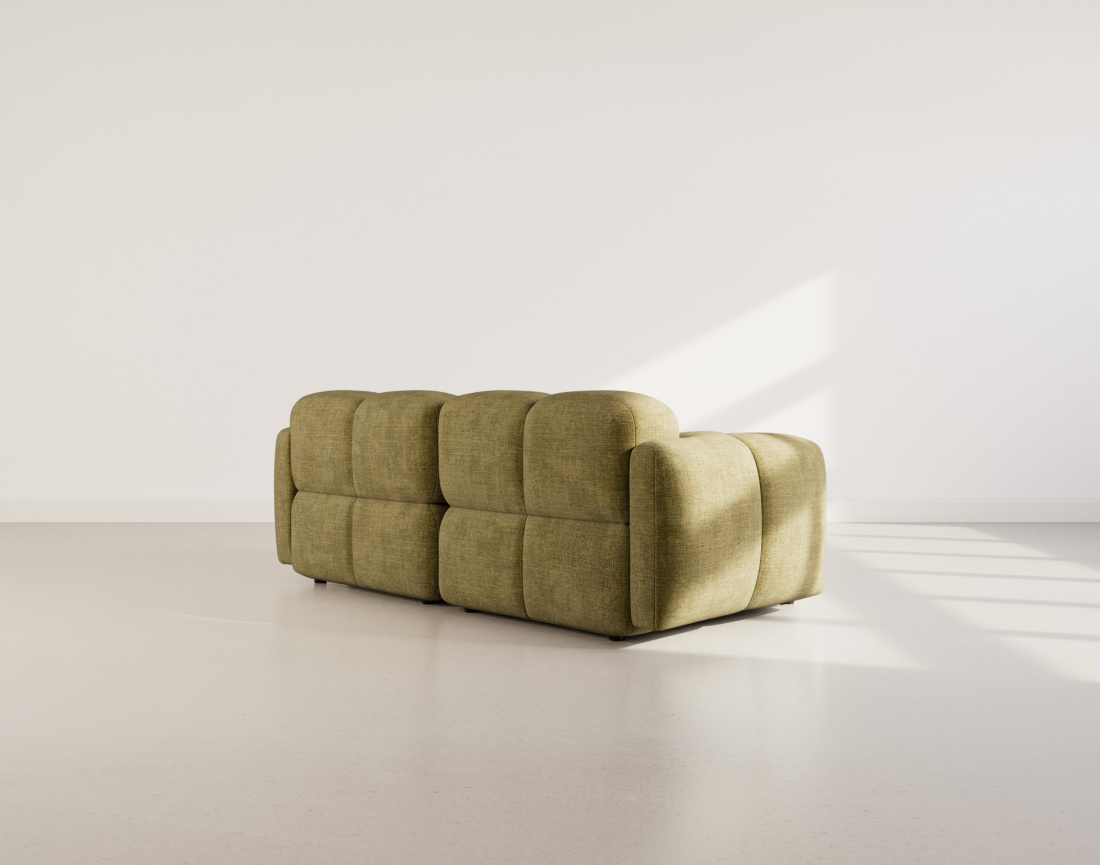 Canapé modulable 2 places en velours texturé Grace