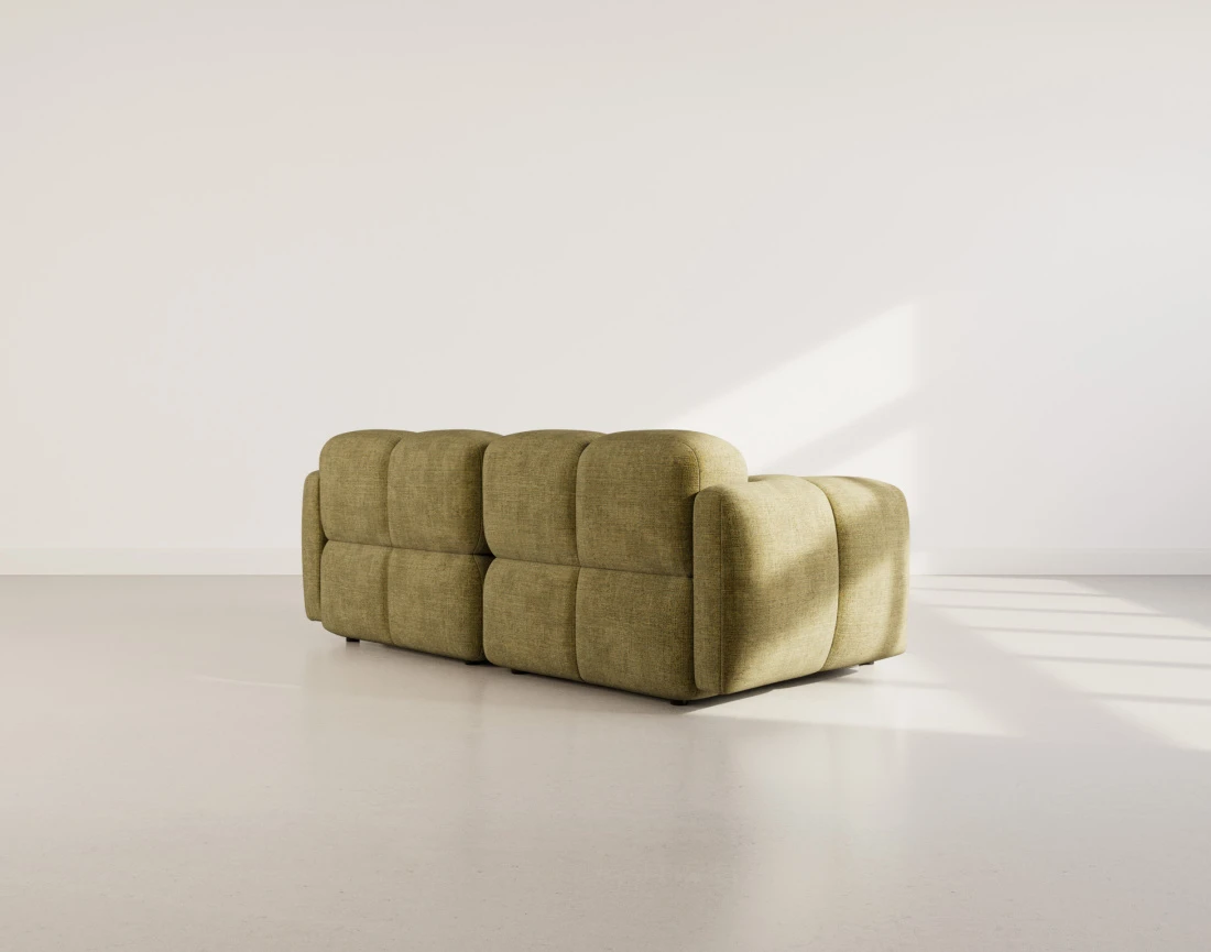 Canapé modulable 2 places en velours texturé Grace