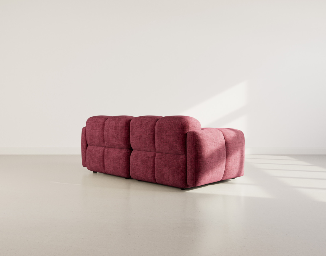 Canapé modulable 2 places en velours texturé Grace