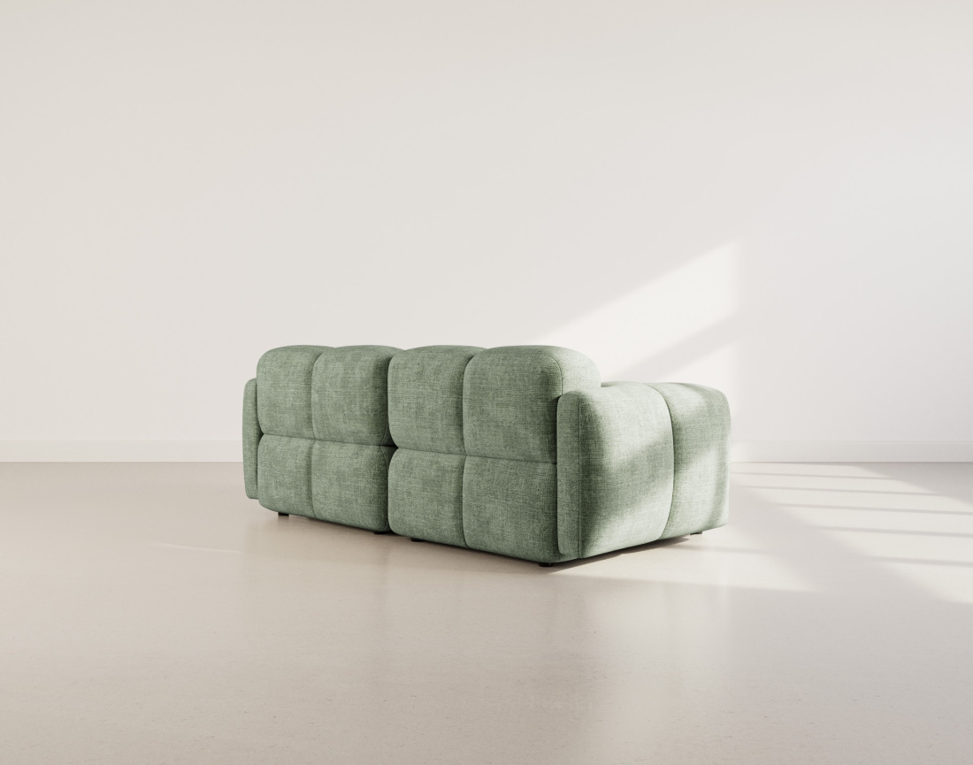 Canapé modulable 2 places en velours texturé Grace