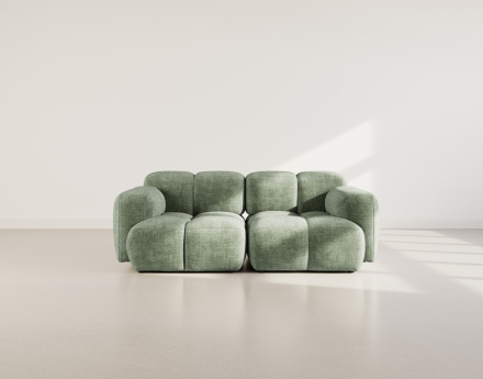 Canapé modulable 2 places en velours texturé Grace