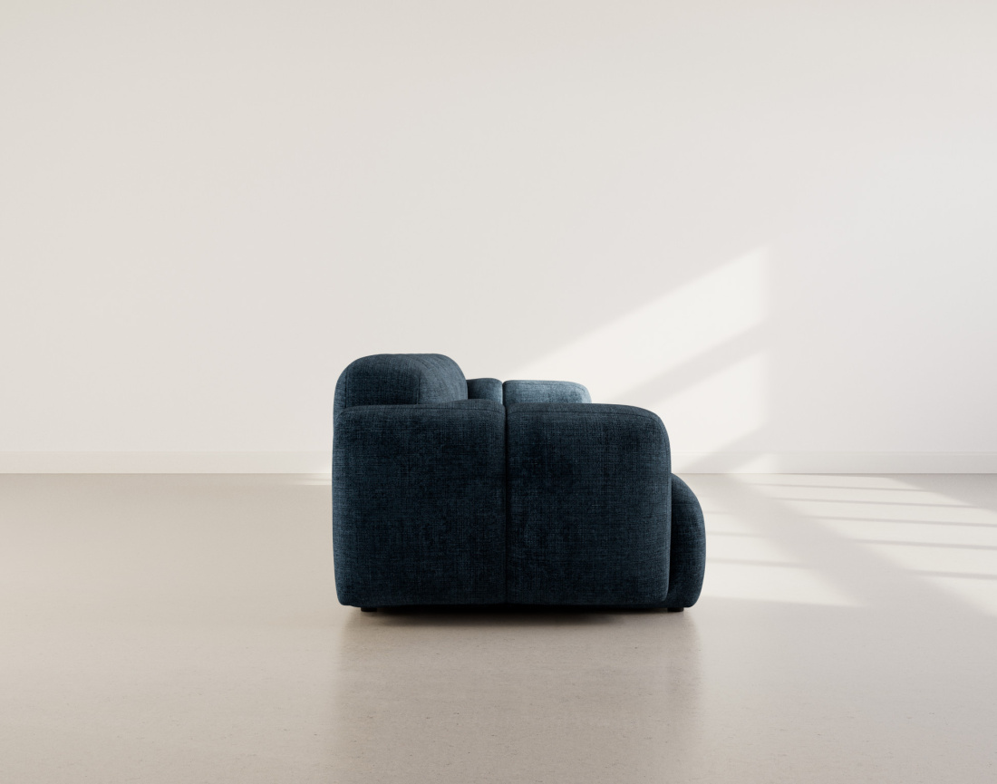 Canapé modulable 3 places en velours texturé Grace