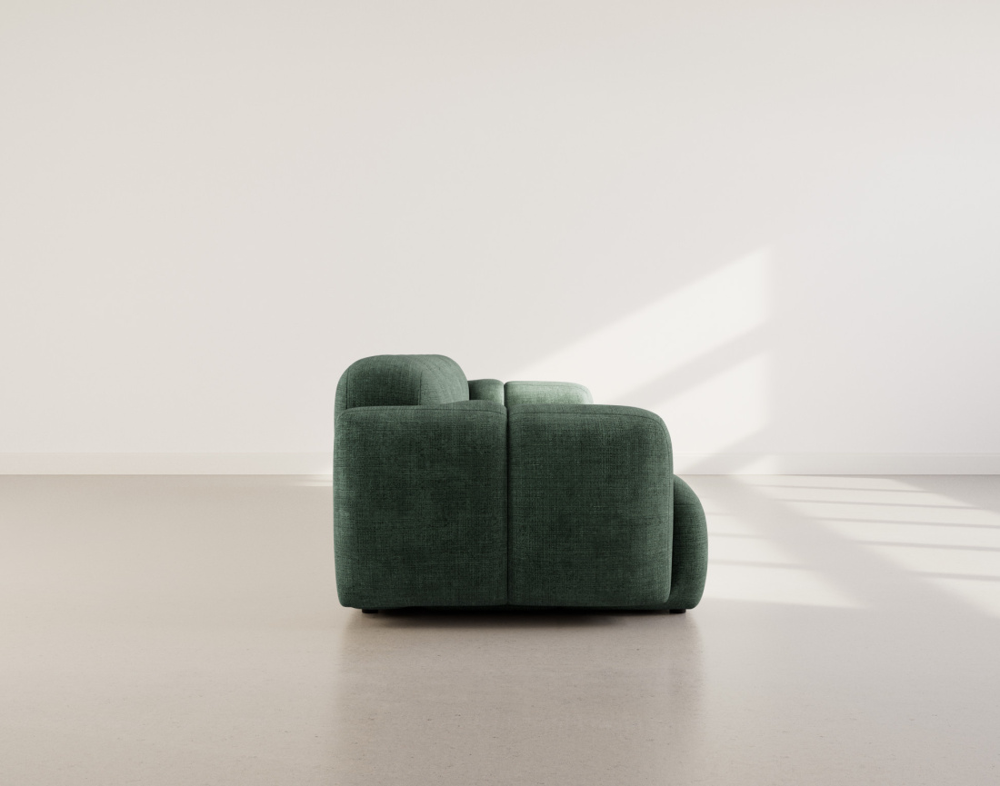 Canapé modulable 3 places en velours texturé Grace